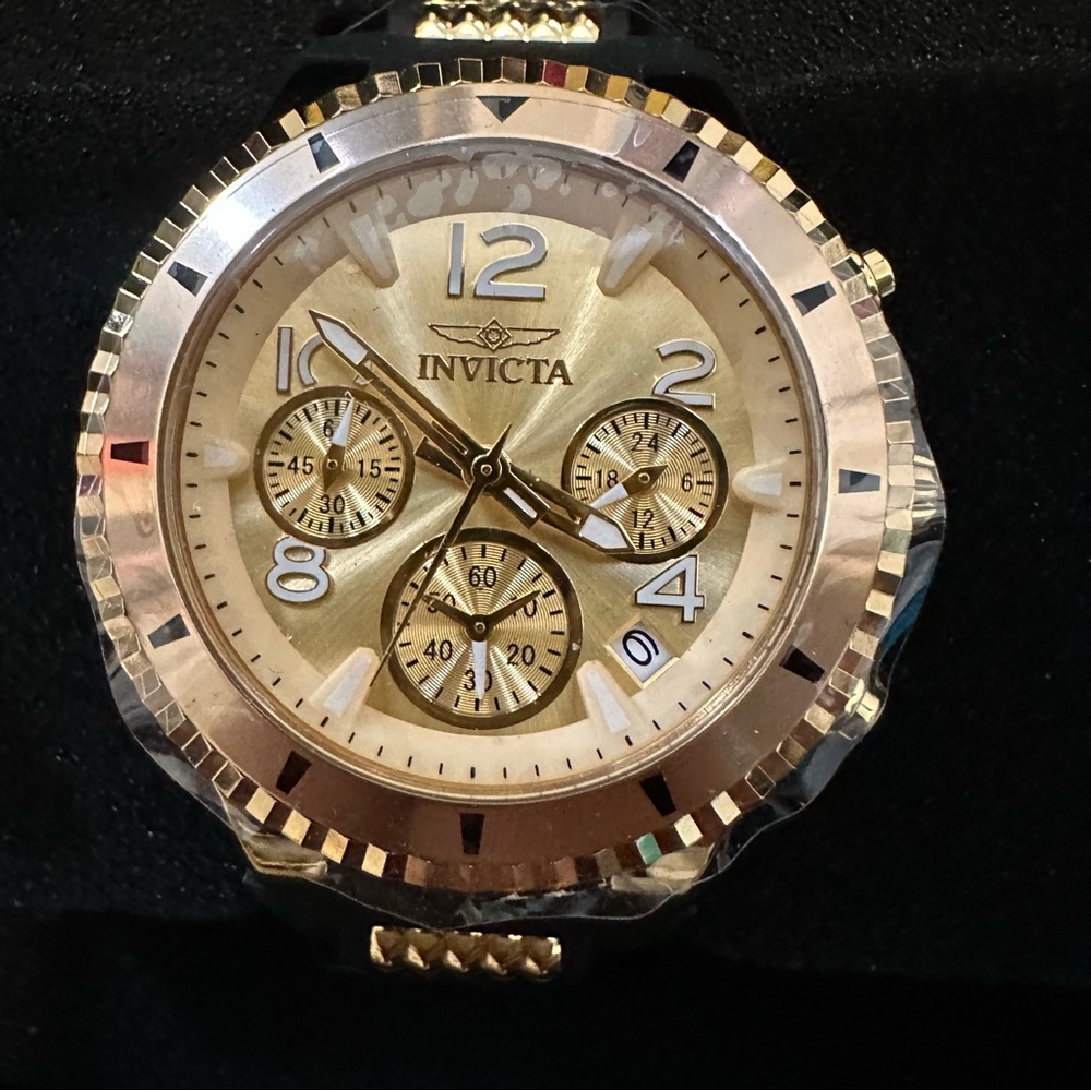 Invicta BLU Women's Watch - 39mm, Gold, Black (36909) - Picture 5 of 10